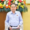 Chủ tịch Quốc hội Trần Thanh Mẫn, Chủ tịch Hội đồng Bầu cử quốc gia phát biểu. (Ảnh: Doãn Tấn/TTXVN)