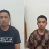 Hai đối tượng Tú và Lâm tại cơ quan Công an (từ trái qua). (Nguồn: Công an Lâm Đồng)