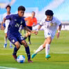 U17 Lào (áo trắng) loại Thái Lan ở giải Đông Nam Á. (Nguồn: FAT)