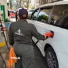 Một trạm bán xăng dầu tại trung tâm thủ đô Mexico City, Mexico. (Ảnh: Phi Hùng/TTXVN)