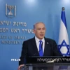 Thủ tướng Israel Benjamin Netanyahu phát biểu họp báo tại Jerusalem. (Ảnh: THX/TTXVN)
