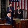 Tổng thống Mỹ Donald Trump phát biểu trước Quốc hội tại Washington, DC, ngày 4/3/2025. (Ảnh: USA Today/TTXVN)