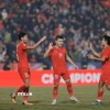 Đội tuyển Việt Nam sẽ đối đầu Singapore ở bán kết AFF Cup 2024. (Ảnh: Minh Quyết/TTXVN)