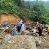 Hiện trường lũ quét, sạt lở đất đá tại xã Yến Dương (huyện Ba Bể, tỉnh Bắc Kạn). (Ảnh: Vũ Hoàng Giang/TTXVN)