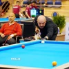Cơ thủ Secer Zahir (Thổ Nhỹ Kỳ) thi đấu tại World Cup Billiards Carom 3 băng Thành phố Hồ Chí Minh 2025. (Ảnh: Trung Tuyến/TTXVN)