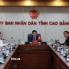 Đoàn đại biểu tỉnh Cao Bằng tham dự hội nghị. (Ảnh: Chu Hiệu/TTXVN)
