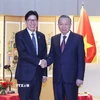 Tổng Bí thư Tô Lâm tiếp Thị trưởng thành phố Busan Park Heong-joon. (Ảnh: Thống Nhất/TTXVN)