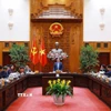 Thủ tướng Phạm Minh Chính chủ trì cuộc họp. (Ảnh: Dương Giang/TTXVN)