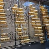 Trang sức vàng được bày bán tại tiệm kim hoàn ở Istanbul, Thổ Nhĩ Kỳ. (Ảnh: THX/TTXVN)