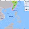 Hướng di chuyển của bão số 2. (Ảnh: TTXVN phát)