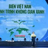 Bộ trưởng Bộ Nông nghiệp và Môi trường Trịnh Việt Hùng phát biểu tại chương trình. (Ảnh: TTXVN phát)