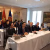 Lãnh đạo và cán bộ phái đoàn Việt Nam tại Geneva tham dự hội thảo. (Ảnh: Anh Hiển/TTXVN)