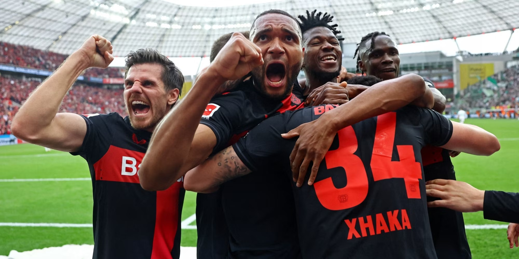 Các cầu thủ Leverkusen đang có mùa giải vô cùng ấn tượng. (Nguồn: Getty Images) leverkusen-1504-1.jpg