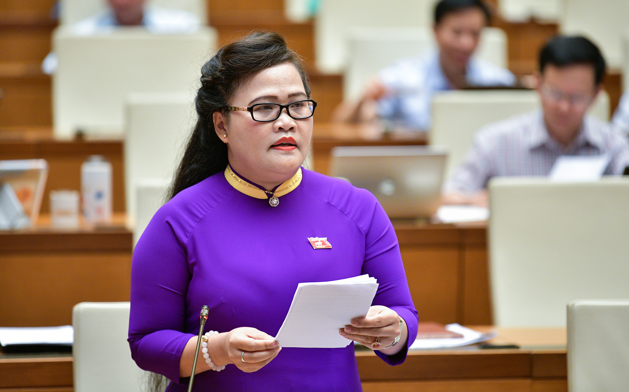 Tiến sỹ Nguyễn Thị Sửu, Hội viên Hội Văn nghệ Dân gian Việt Nam tại Quốc hội. (Ảnh: CTV/Vietnam+) nguyenthisuu-vgp.jpg
