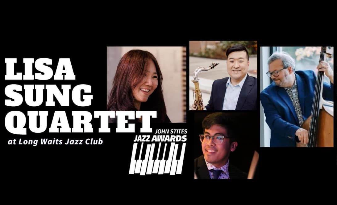 Nhóm Tứ tấu Lisa Sung: (Theo chiều kim đồng hồ) Nghệ sỹ Lisa Sung (piano), Jordan VanHemert (saxophone), Tom Knific (bass) và David Alvarez III (trống). 440936158_7428913157163337_7168821494842454370_n.jpg