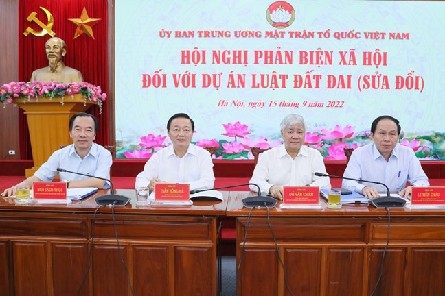 Ủy ban Trung ương Mặt trận Tổ quốc Việt Nam tổ chức Hội nghị phản biện xã hội đối với dự án Luật Đất đai (sửa đổi). mattran3.jpeg