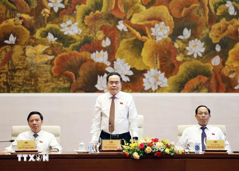 Chủ tịch Quốc hội Trần Thanh Mẫn được đánh giá là "nhạc trưởng" có lối dẫn dắt linh hoạt, trọng tâm, không né tránh ở kỳ họp thứ 7. (Ảnh: TTXVN)