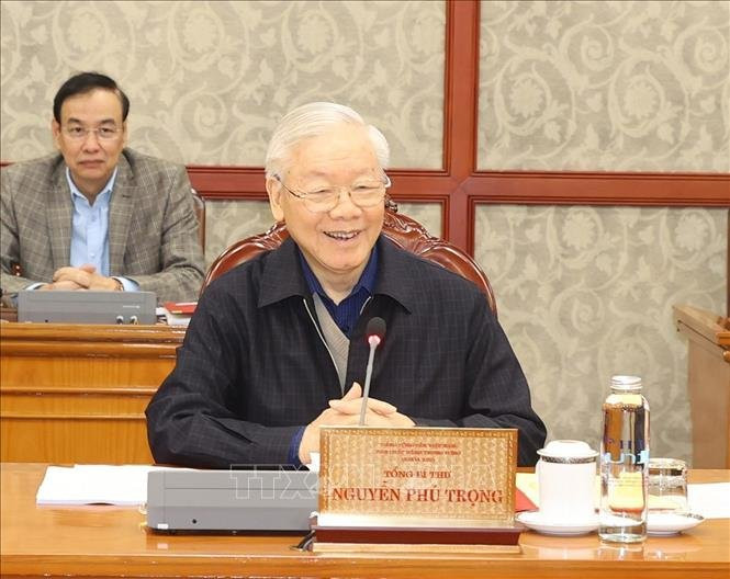 Tổng Bí thư Nguyễn Phú Trọng: Hệ thống trường miền Nam cho thấy bài học từ tầm nhìn chiến lược "trồng người," xác định mục tiêu giáo dục, đào tạo thế hệ cách mạng. (Ảnh: TTXVN) z5616448299070_f26ecc90760b5de0ac727adcf3ba6d14.jpg