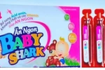 Hình ảnh sản phẩm ăn ngon Baby Shark nghi là giả. (Ảnh: VTV)
