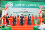Đơn vị tư vấn và tiêm chủng vaccine tại Viện Y học Nhiệt đới Bạch Mai chính thức đi vào hoạt động. (Ảnh: PV/Vietnam+)