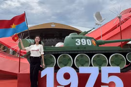 Bảo Ngọc xúc động khi được trực tiếp tham dự các hoạt động kỷ niệm 80 năm Cách mạng tháng Tám và Quốc khánh 2/9. (Ảnh: CTV/Vietnam+)