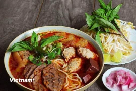 Bún bò Huế là một trong những di sản phi vật thể quốc gia. (Ảnh: PV/Vietnam+)