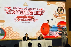 Ban tổ chức công bố cuộc thi tại Hà Nội, chiều nay. (Ảnh: Mai Mai/Vietnam+)