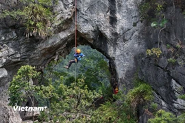 Việt Nam có những vùng địa chất đặc biệt phù hợp để phát triển loại hình du lịch mạo hiểm. (Ảnh: CTV/Vietnam+)