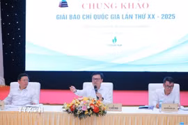 Vòng chấm Chung khảo Giải Báo chí Quốc gia lần thứ XX – Năm 2025 vừa chính thức khai mạc sáng nay, tại Hà Nội. (Ảnh: Hoàng Hiếu/TTXVN)