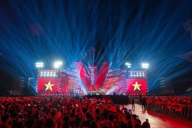 Khoảnh khắc đầy xúc động và tự hào trong concert 'Tổ quốc trong tim.' (Ảnh: Minh Sơn/Vietnam+)