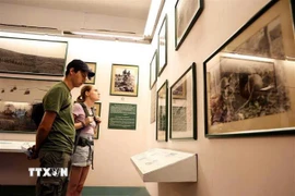 Du khách quốc tế trong không gian trưng bày Bảo tàng Chứng tích Chiến tranh, điểm đến thu hút du khách quốc tế tại Thành phố Hồ Chí Minh. (Ảnh: Hồng Đạt/TTXVN)