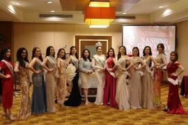 Đương kim Miss International Thanh Thủy là một trong những giám khảo khách mời của chiếc "ghế nóng" trong đêm chung kết Miss International Malaysia 2025 vừa qua. (Ảnh: CTV/Vietnam+)