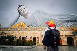 Chùa Som Rom (tỉnh Sóc Trăng cũ, nay thuộc thành phố Cần Thơ). (Ảnh: Vương Công Nam/Vietnam+)