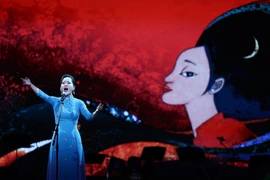 Chương trình nghệ thuật tại Ngày Quốc gia Việt Nam trong khuôn khổ EXPO Osaka 2025 (ngày 9/9). (Ảnh: Nam Nguyễn/Vietnam+)