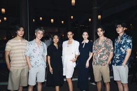 Hoa hậu Tiểu Vy vừa có cuộc gặp gỡ với dàn sao quốc tế tại một sự kiện thời trang ở Thái Lan. (Ảnh: CTV/Vietnam+)