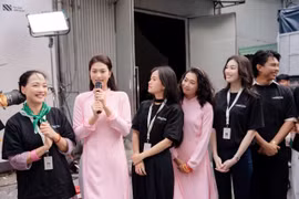 Đoàn Thiên Ân chia sẻ về vai diễn nữ chính mới. (Ảnh: CTV/Vietnam+)