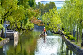 Cảnh đẹp nên thơ ở Kurashiki, thành phố thuộc tỉnh Okayama. (Ảnh: CTV/Vietnam+)