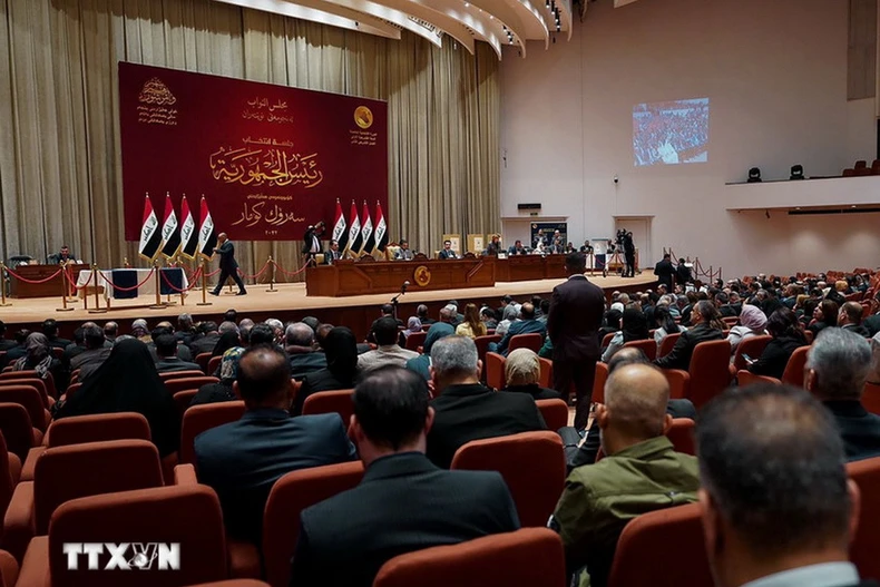 Quang cảnh một phiên họp Quốc hội Iraq ở thủ đô Baghdad. (Ảnh: THX/TTXVN)