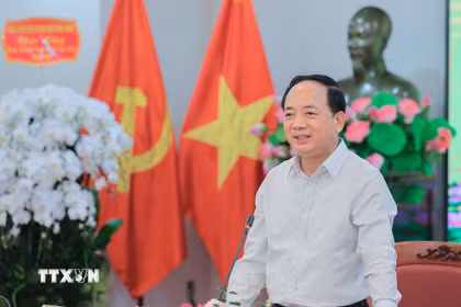 Đồng chí Trịnh Văn Quyết, Ủy viên Bộ Chính trị, Bí thư Trung ương Đảng, Trưởng Ban Tuyên giáo và Dân vận Trung ương. (Ảnh: Lê Đông/TTXVN)