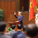 Chủ tịch nước Cộng hòa xã hội chủ nghĩa Việt Nam Tô Lâm tuyên thệ nhậm chức. (Ảnh: Lâm Khánh/TTXVN)