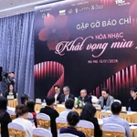 Quang cảnh họp báo Hòa nhạc "Khát vọng mùa xuân". (Nguồn: Báo Nhân dân)