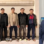 Các đối tượng bị bắt giữ. (Ảnh TTXVN phát)