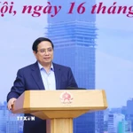 Thủ tướng Phạm Minh Chính chủ trì phiên họp thứ nhất của Ban Chỉ đạo về Trung tâm tài chính quốc tế tại Việt Nam. (Ảnh: Dương Giang/TTXVN)