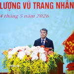 Thủ tướng Lê Minh Hưng phát biểu tại Lễ đón nhận Danh hiệu Anh hùng Lực lượng Vũ trang Nhân dân của Công an thành phố Hải Phòng. (Ảnh: Dương Giang/TTXVN)