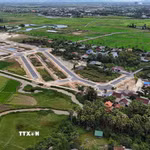 Khu tái định cư dự án đường sắt tốc độ cao ở Tổ dân phố Liên Vinh, phường Hà Huy Tập, tỉnh Hà Tĩnh hiện đã cơ bản hoàn thiện. (Ảnh: Hữu Quyết/TTXVN)