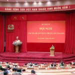 Quang cảnh Hội nghị chuyên đề của Bộ Công an về xây dựng pháp luật năm 2026. (Ảnh: Phạm Kiên/TTXVN)