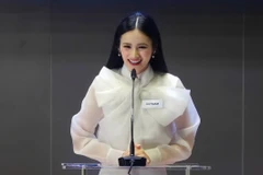 Hoa hậu Ý Nhi vừa hoàn thành vòng đầu của phần thi Head To Head Challenge. (Ảnh: NVCC)