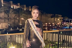 Đại diện nhan sắc Việt Nam, Á hậu Thu Ngân tại Ai Cập. (Ảnh: NVCC)