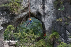 Việt Nam có những vùng địa chất đặc biệt phù hợp để phát triển loại hình du lịch mạo hiểm. (Ảnh: CTV/Vietnam+)