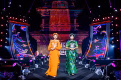 Di sản Ninh Bình trở thành nguồn cảm hứng cho sáng tạo thời trang. (Ảnh: CTV/Vietnam+)